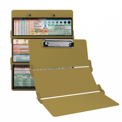 WhiteCoat Clipboard® Trifold - Tactical Brown Nursing Edition